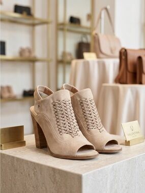 Beast Fashion Vegan Suede Peep Toe